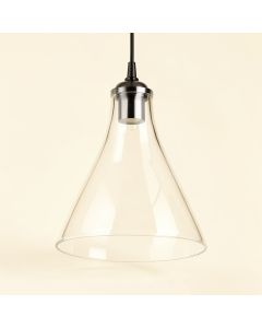 4.5 '' H Glass Bell Pendant Shade ( Clip On ) In Clear (synthetic illustration; no displayed measurements)