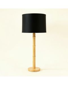 Olive Bridge Floor Lamp With A Plain Fabric Shade - Black (synthetic illustration; no displayed measurements)