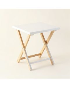 Slate Bluff Compact Balcony Table - White (synthetic illustration; no displayed measurements)