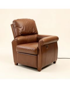 Levinson 34 '' Wide Genuine Leather Manual Wing Chair Recliner (synthetic illustration; no displayed measurements)