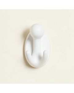 Bay Bridge Wall-Mounted Robe Hook - White (synthetic illustration; no displayed measurements)