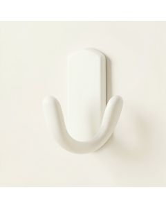 Elm Bluff Wall-Mounted Robe Hook - White (synthetic illustration; no displayed measurements)