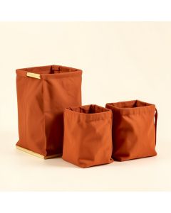 Birch Arc Laundry Sorting Station With Plain Removable Bags (synthetic illustration; no displayed measurements)