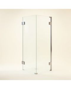 Kinkade Xl 34.25 '' W X 80 '' H Hinged Frameless Shower Door (synthetic illustration; no displayed measurements)
