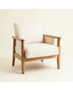 Maple Dale Upholstered Armchair - Ivory (synthetic illustration; no displayed measurements)