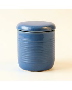 Cedar Bluff Storage Canister With Lid - Blue (synthetic illustration; no displayed measurements)