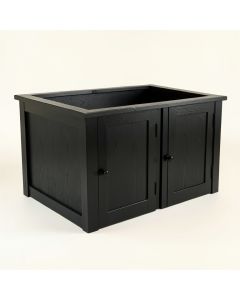 Moss Bluff Empty Furniture-Style Litter Enclosure - Black (synthetic illustration; no displayed measurements)