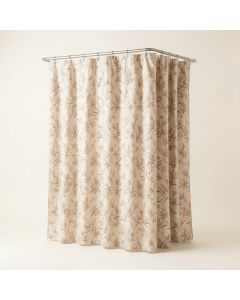 Maxman Fabric Weave Textured Floral Shower Curtain Set (synthetic illustration; no displayed measurements)