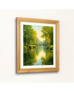 The Bridge At Argenteuil By Claude Monet Framed Painting Print (synthetic illustration; no displayed measurements)