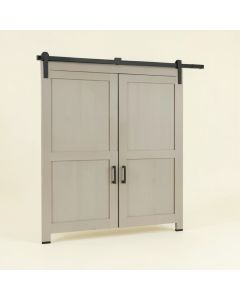Braylen Sliding Barn Door 36 '' Single Bathroom Vanity Set (synthetic illustration; no displayed measurements)