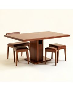 Dalke Mid-Century 5 Piece Pub Table Set (synthetic illustration; no displayed measurements)