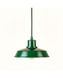 Slate Dale Pendant Light Suspended From One Plain Cable - Green (synthetic illustration; no displayed measurements)
