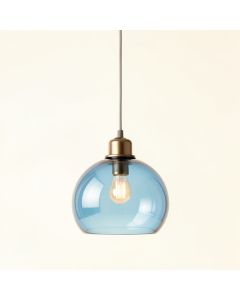 Olive Canyon Pendant Light Suspended From One Plain Cable - Blue (synthetic illustration; no displayed measurements)