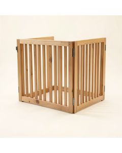 3-Panel Free Standing Pet Gate (synthetic illustration; no displayed measurements)