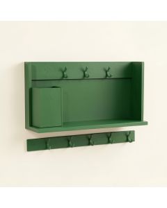 Hill Canyon Wall-Mounted Entryway Organizer Shelf - Green (synthetic illustration; no displayed measurements)