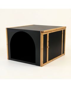 Ash Dell Empty Furniture-Style Litter Enclosure - Black (synthetic illustration; no displayed measurements)