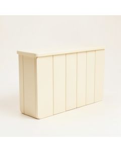 Wren Arc Narrow Outdoor Storage Bench - Cream (synthetic illustration; no displayed measurements)