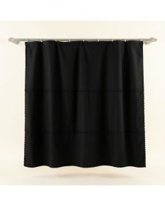 Sage Dale Shower Curtain Hanging Flat From A Plain Rod - Black (synthetic illustration; no displayed measurements)