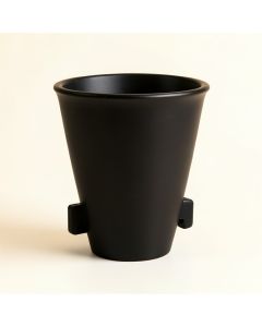 Laurel Bend Empty Railing Planter With Integral Brackets - Black (synthetic illustration; no displayed measurements)