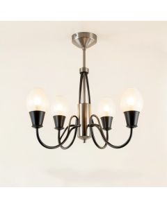 Devoe 5 - Light Shaded Wagon Wheel Chandelier (synthetic illustration; no displayed measurements)