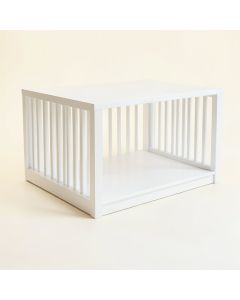 Field Crest Empty Furniture-Style Pet Crate - White (synthetic illustration; no displayed measurements)