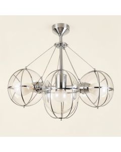 Bret Orb Cage Unique Statement Globe Chandelier (synthetic illustration; no displayed measurements)