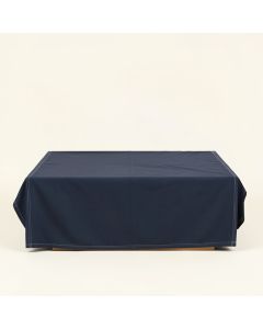 Meadow Arc Flat Bed Sheet - Navy (synthetic illustration; no displayed measurements)