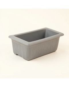 Pine Arc Empty Railing Planter With Integral Brackets - Gray (synthetic illustration; no displayed measurements)