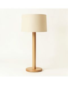 Sage Arc Floor Lamp With A Plain Fabric Shade - Beige (synthetic illustration; no displayed measurements)