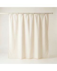 Shore Arc Shower Curtain Hanging Flat From A Plain Rod - Ivory (synthetic illustration; no displayed measurements)