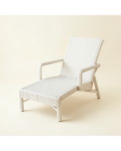 Ridge Bend Outdoor Lounge Chair - White (synthetic illustration; no displayed measurements)