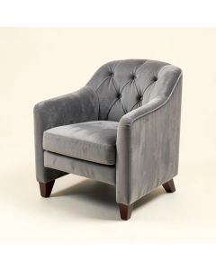Borgella Tufted Velvet Side Chair In Gray (synthetic illustration; no displayed measurements)