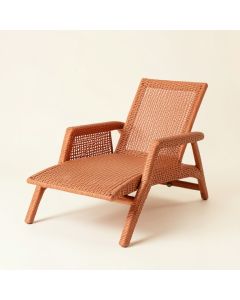 Shore Arc Outdoor Lounge Chair - Terracotta (synthetic illustration; no displayed measurements)