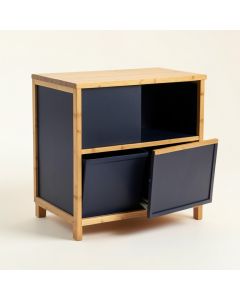 Dune Bridge Freestanding Pull-Out Hamper Cabinet - Navy (synthetic illustration; no displayed measurements)