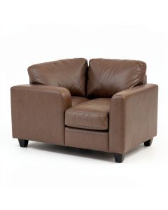 Burnam 65 '' Leather Match Pillow Top Arm Loveseat (synthetic illustration; no displayed measurements)