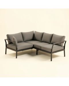 Kendall Outdoor Patio Sectional With Cushions (synthetic illustration; no displayed measurements)