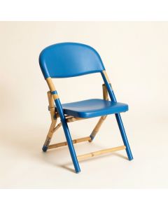Willow Arc Folding Outdoor Chair - Blue (synthetic illustration; no displayed measurements)