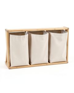 Alder Dell Laundry Sorting Station With Plain Removable Bags - Beige (synthetic illustration; no displayed measurements)
