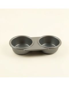 Elm Dell Pet Feeding Stand With Two Plain Empty Bowls - Gray (synthetic illustration; no displayed measurements)