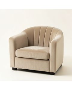 Hazel Falls Upholstered Armchair - Beige (synthetic illustration; no displayed measurements)