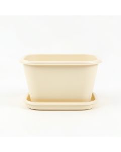 Elm Bend Empty Raised Planter - Cream (synthetic illustration; no displayed measurements)