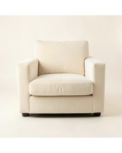 Aspen Edge Upholstered Armchair - Ivory (synthetic illustration; no displayed measurements)