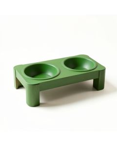 Cove Falls Pet Feeding Stand With Two Plain Empty Bowls - Green (synthetic illustration; no displayed measurements)