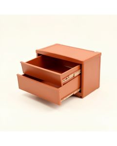 Bay Dell Small-Parts Storage Drawer Cabinet - Terracotta (synthetic illustration; no displayed measurements)
