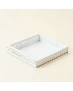 Oak Bluff Empty Under-Desk Cable Tray - White (synthetic illustration; no displayed measurements)