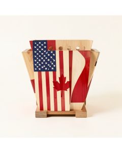 Stained American Flag Canadian Flag 10 Piece Cornhole Set (synthetic illustration; no displayed measurements)