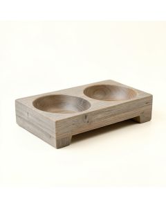 Ridge Dale Pet Feeding Stand With Two Plain Empty Bowls - Gray (synthetic illustration; no displayed measurements)