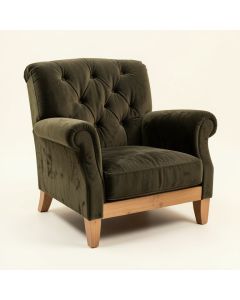 Pearson 28 '' Wide Tufted Velvet Armchair (synthetic illustration; no displayed measurements)