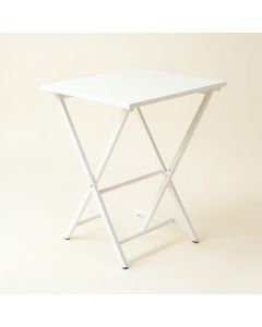 Field Dale Compact Balcony Table - White (synthetic illustration; no displayed measurements)