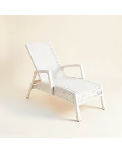 Pine Arc Outdoor Lounge Chair - White (synthetic illustration; no displayed measurements)